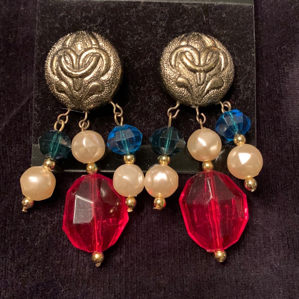 Vintage chunky drop earrings